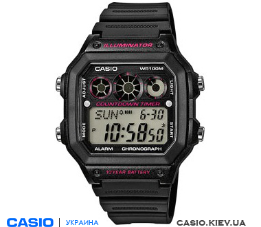 AE-1300WH-1A2VEF, Casio Standard Digital